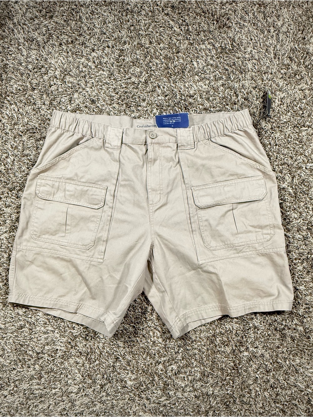 croft & barrow Men's Light Khaki Cargo Shorts